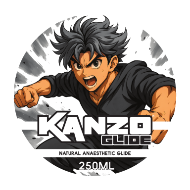 Kanzo Tattoo Glide – white-scented glide for professional tattoo artists with anime-inspired label
